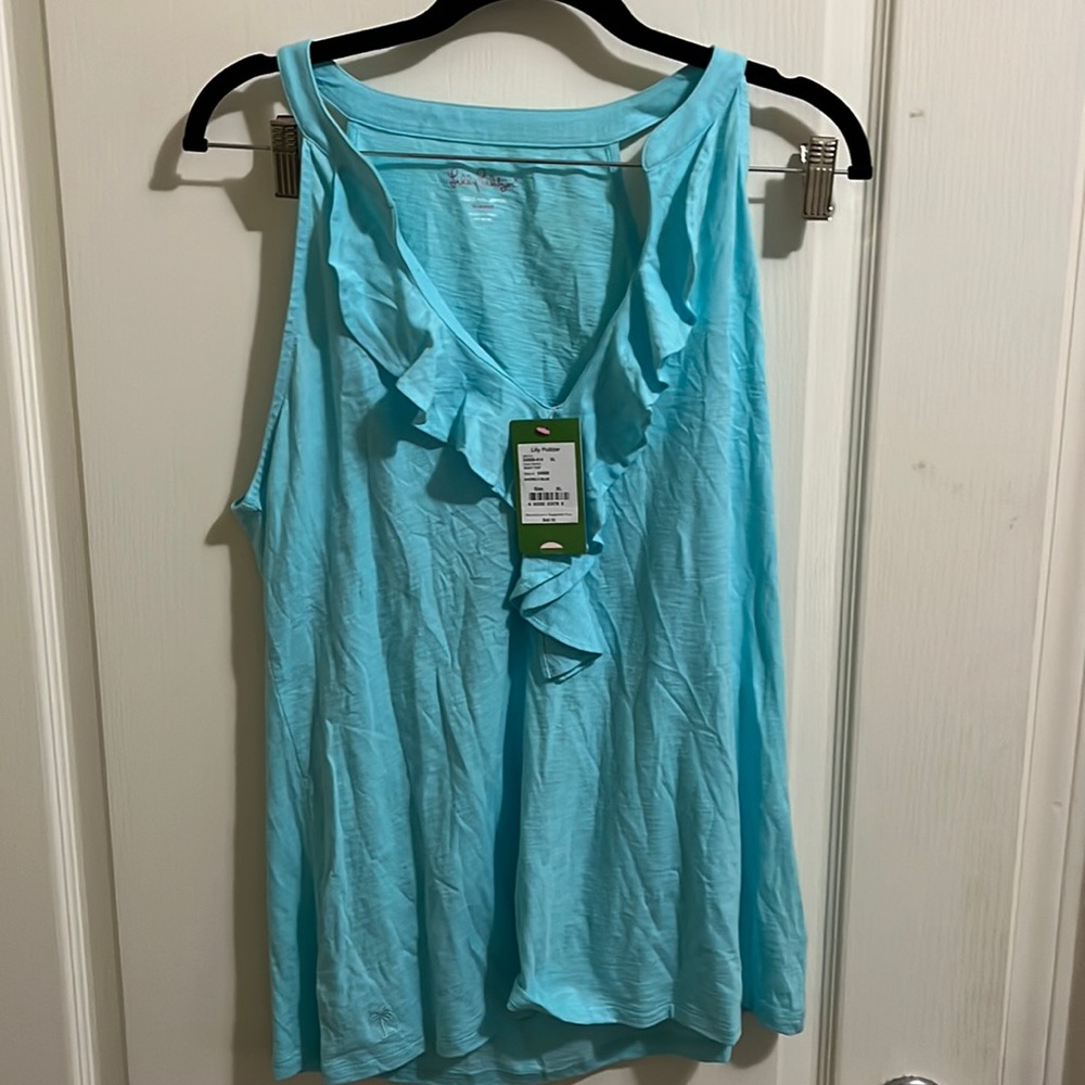 Womens Lilly Pulitzer tank top XL, Shorely Blue, nwt